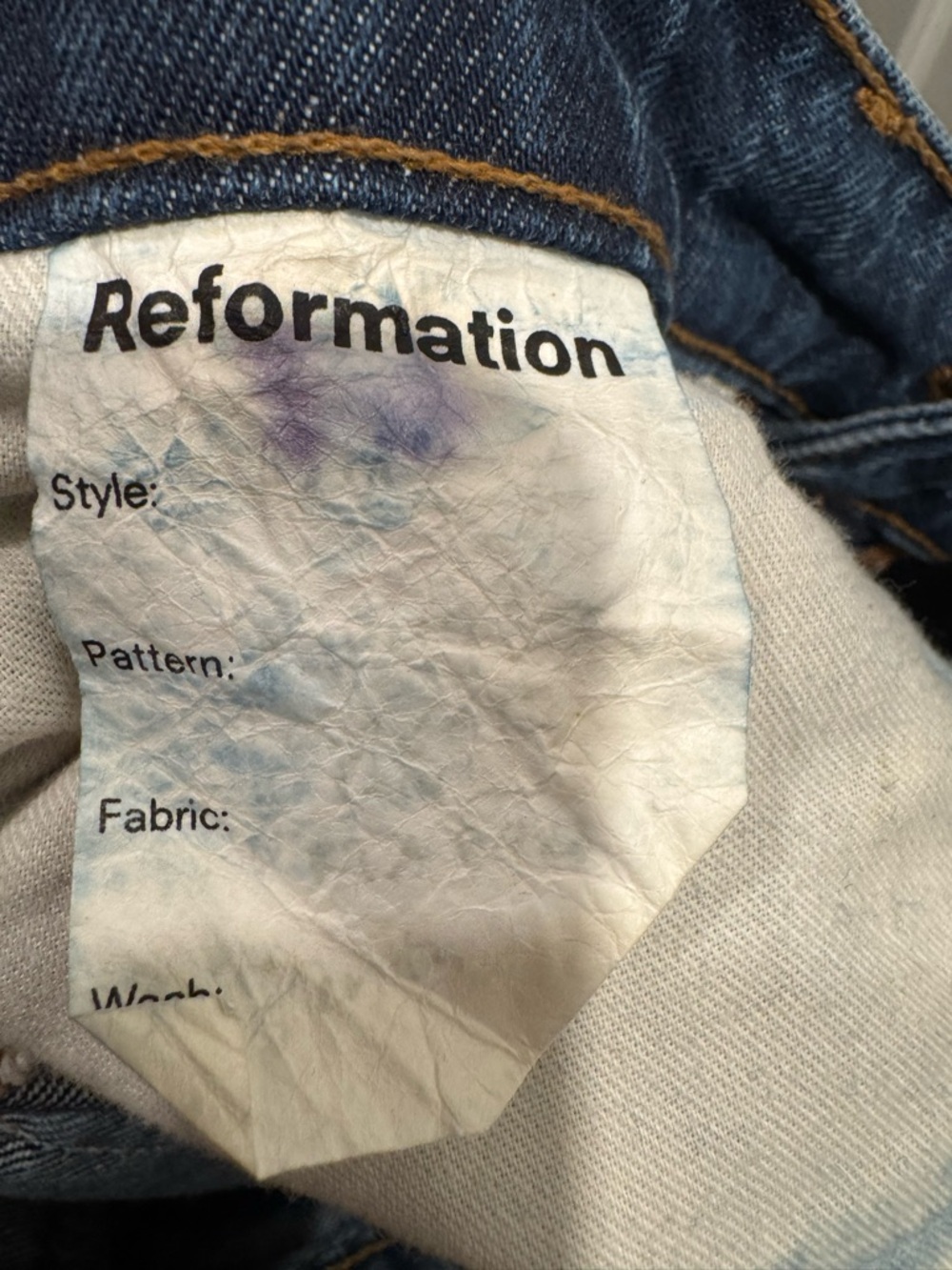 Reformation High Rise Straight Leg Stovepipe Jean 27 Classic Clean Girl Designer - Picture 6 of 9